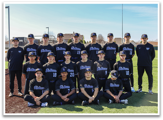 Baseball team posing for a photo on the field. AI generated content