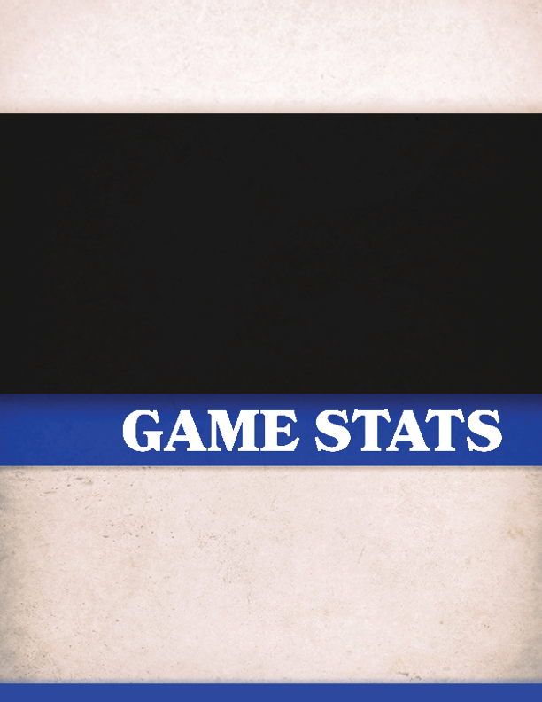 A blue and white sign that says “Game Stats". AI generated content