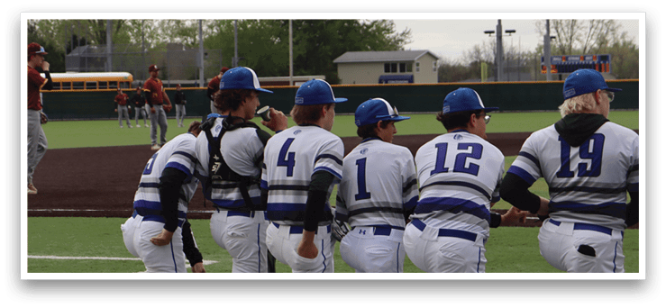 Baseball players on the field. Description generated by AI