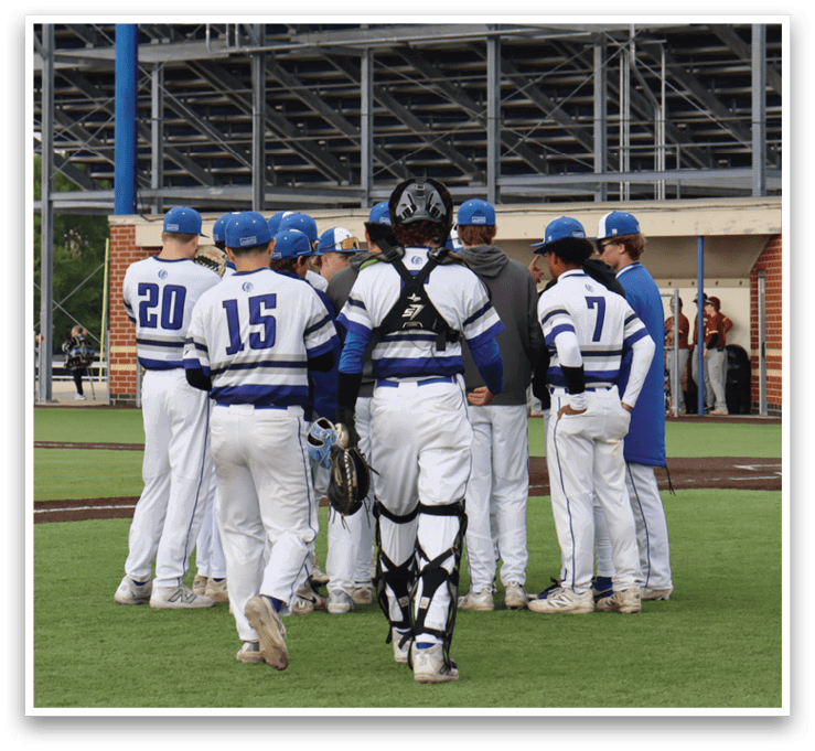 Baseball players on a field. Description generated by AI
