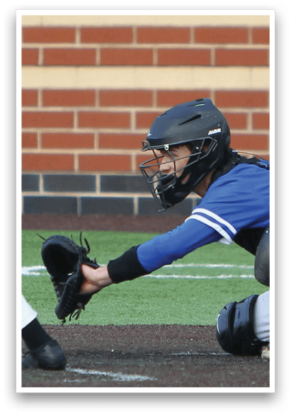 A baseball player is swinging a bat at a ball. Description generated by AI