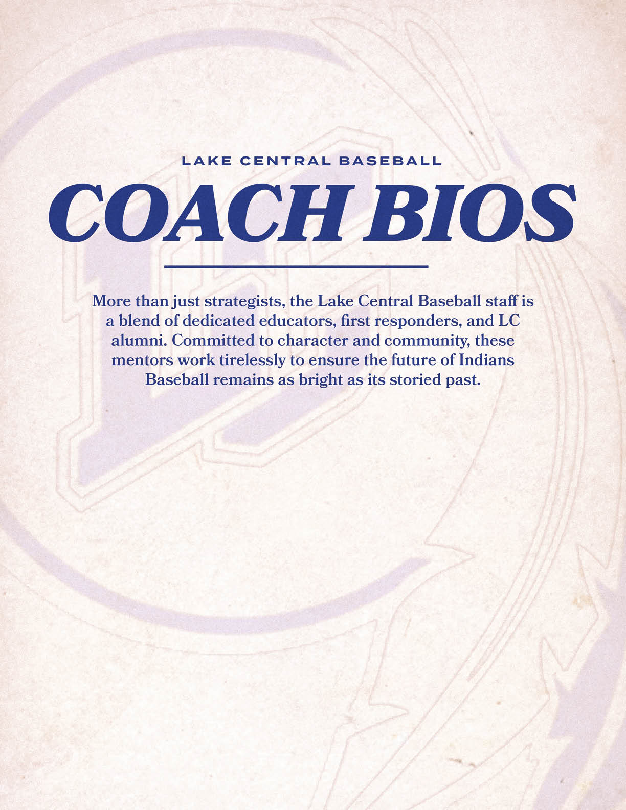 A book cover for Lake Central Baseball. AI generated content