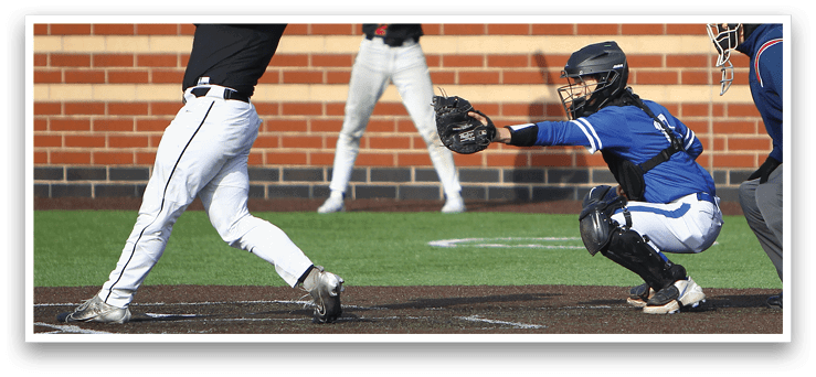 A baseball player is swinging a bat. Description generated by AI