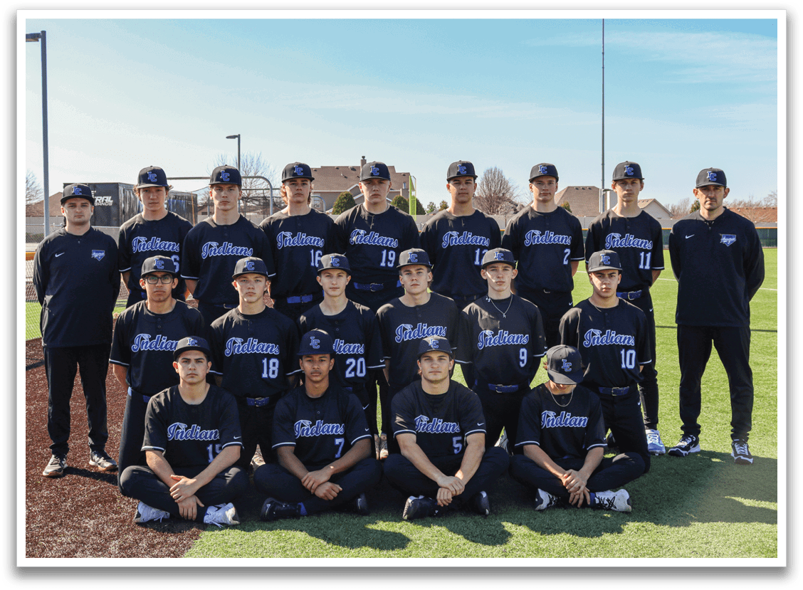 Baseball team posing for a photo on the field. AI generated content