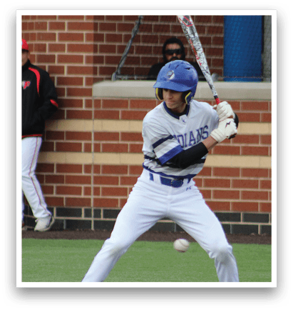 A baseball player is swinging a bat. Description generated by AI