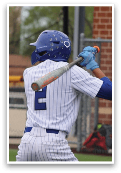 A baseball player is swinging a bat. Description generated by AI