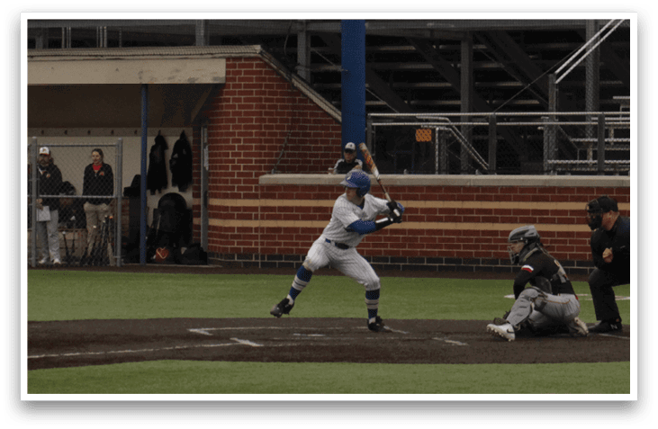 Baseball game in progress. Description generated by AI