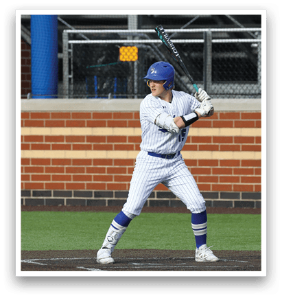 A baseball player is swinging a bat. Description generated by AI