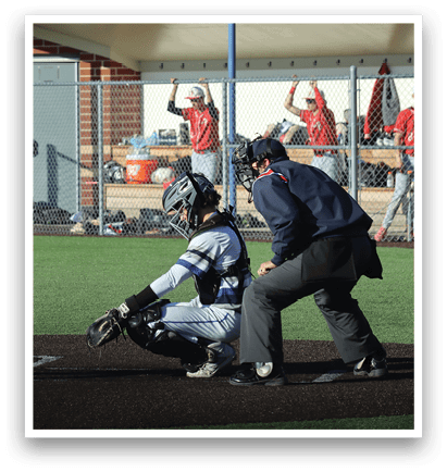 A baseball player is swinging a bat. Description generated by AI