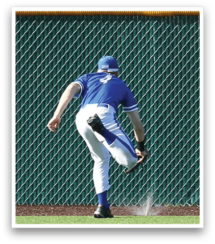 A baseball player is running on the field. Description generated by AI