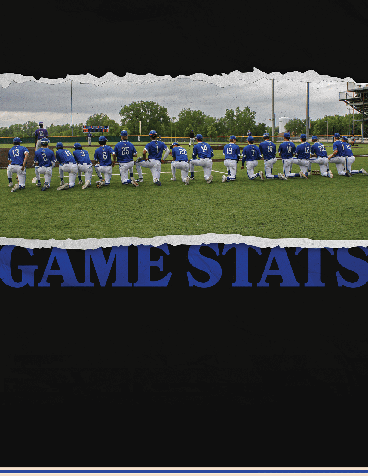 A baseball team standing on the field. Description generated by AI