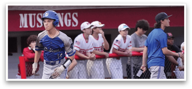 A baseball player running on the field. Description generated by AI
