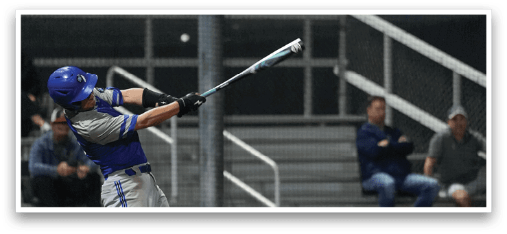A baseball player is swinging a bat. Description generated by AI