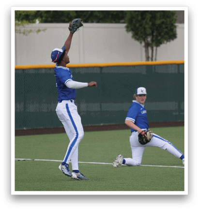 A baseball player is sliding into a base. Description generated by AI