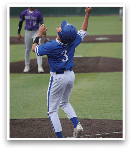 A baseball player is swinging a bat. Description generated by AI