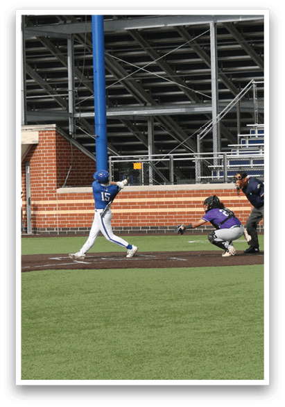 A baseball game is taking place in a stadium. Description generated by AI