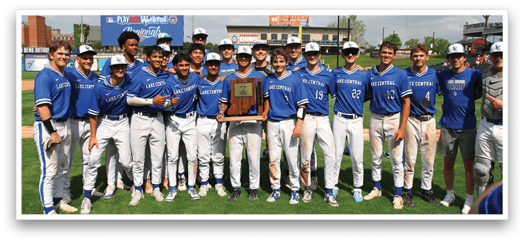 Baseball team posing for a picture. Description generated by AI