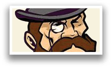 A man with a mustache and a top hat. Description generated by AI