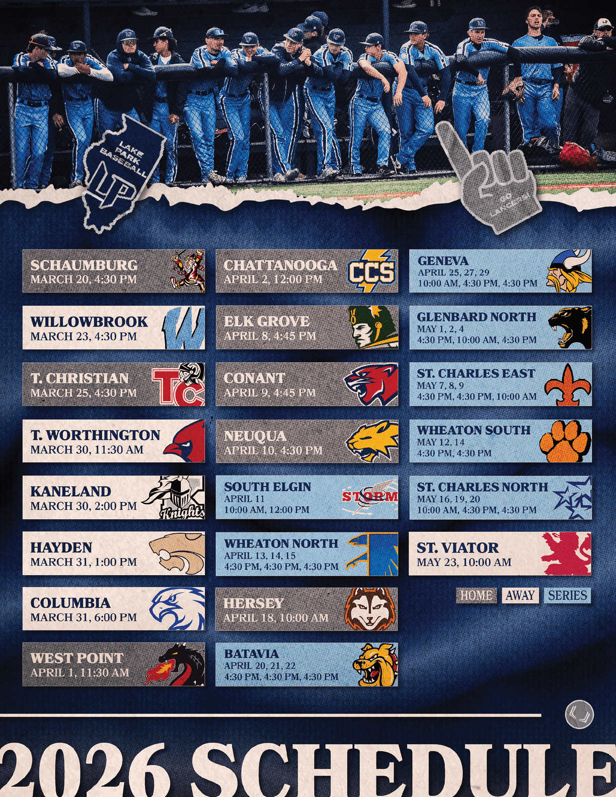 A calendar showing the schedule for the 2026 season. AI generated content