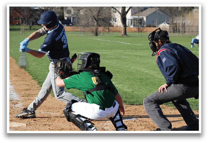 A baseball player is swinging a bat at a ball, while a catcher and an umpire watch closely. AI generated content