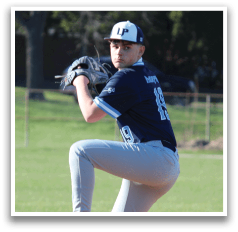 A baseball player in a blue shirt and white pants is pitching a ball on a field. AI generated content