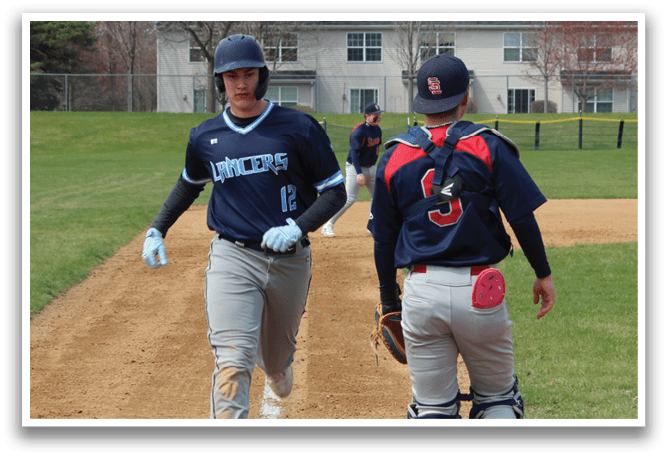 Two baseball players are walking on the field. AI generated content