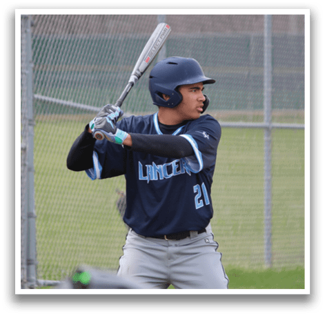 A baseball player is swinging a bat on a field. AI generated content