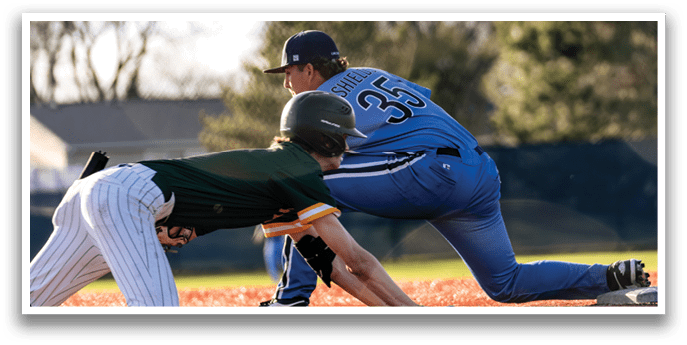 A baseball player is sliding into home plate while another player tries to catch the ball. AI generated content