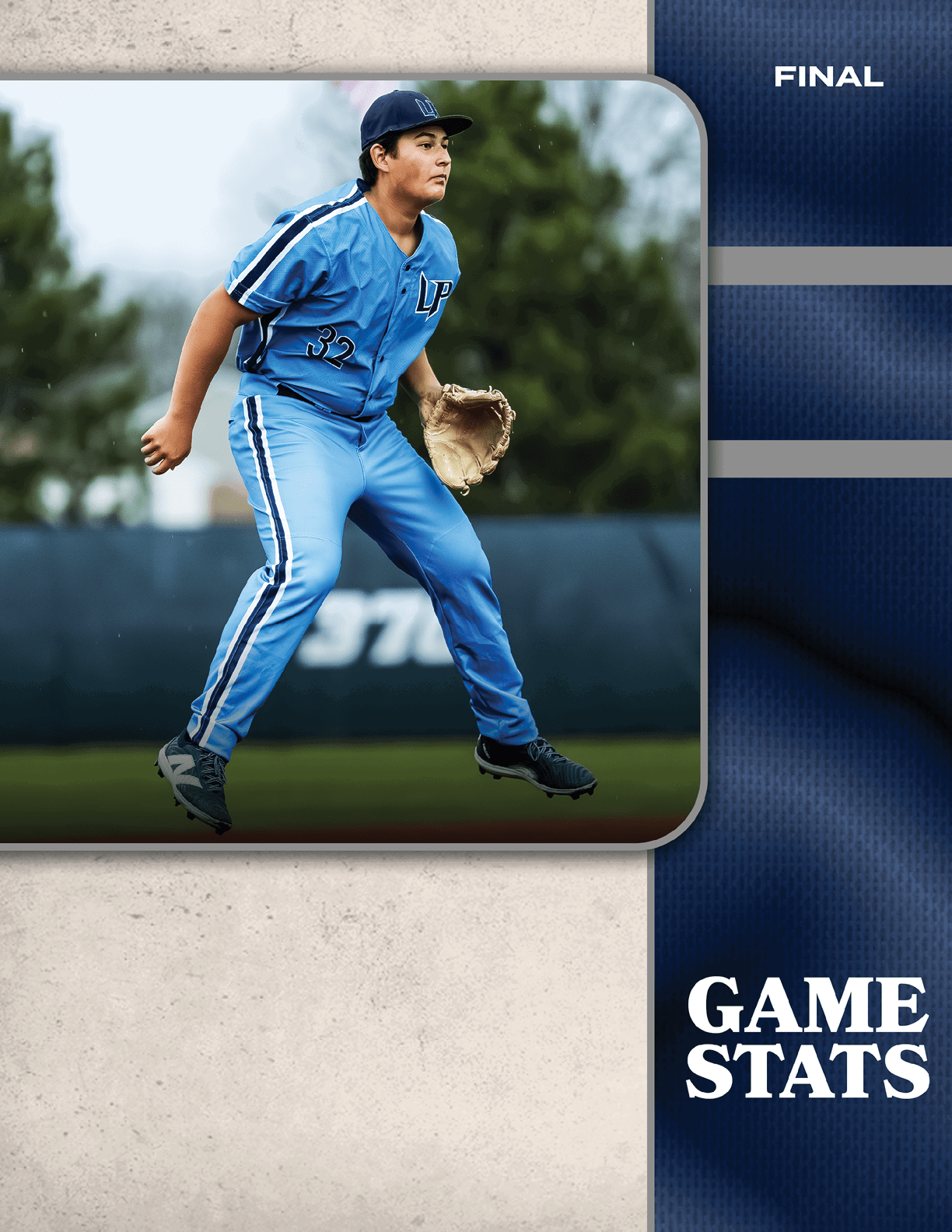 A baseball player in a blue uniform is running on the field. AI generated content