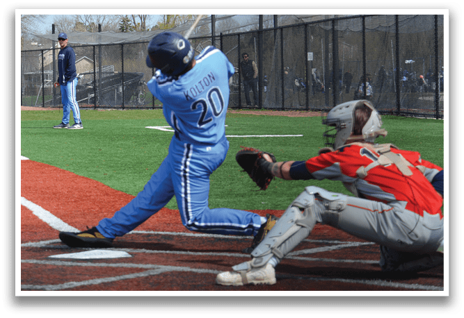 A baseball player in a blue uniform is swinging a bat, attempting to hit a ball. The batter is in the process of taking a swing at the ball. AI generated content