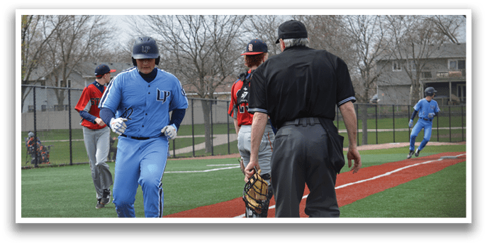 A baseball game is in progress with a player running to a base. The umpire is standing behind the player, ready to make a call. AI generated content