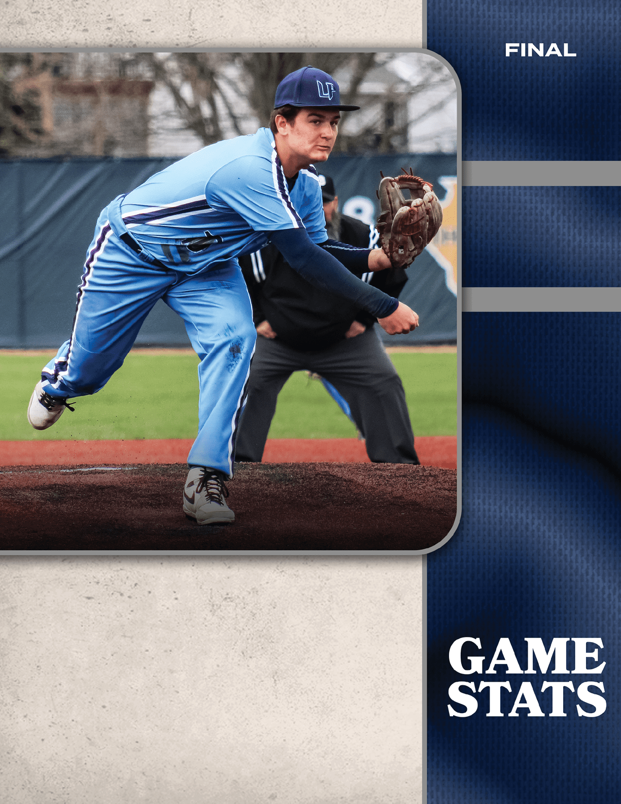 A baseball player in a blue uniform is pitching a ball. AI generated content