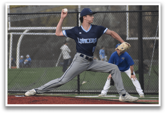 A baseball player in a blue shirt and grey pants is pitching a ball. AI generated content