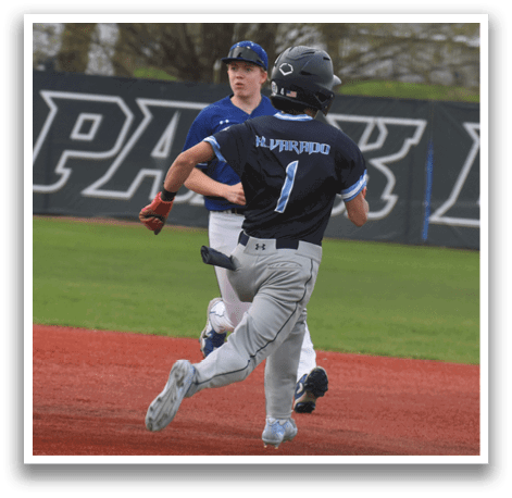 Two baseball players are running on a field. AI generated content