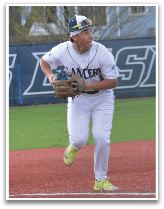 A baseball player is running towards first base while another player is waiting to catch the ball. AI generated content