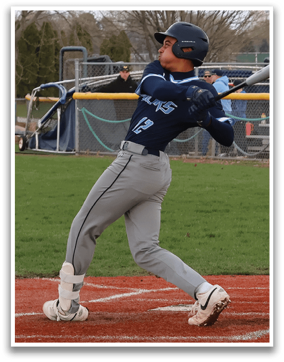 A baseball player is swinging a bat at a ball during a game. AI generated content