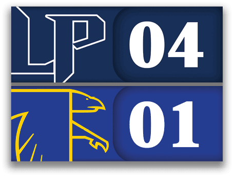 A blue and yellow logo with the number 401 on it. AI generated content