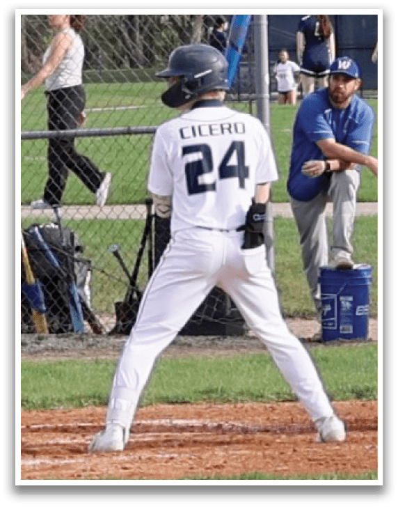 A baseball game is taking place with a batter at the plate. AI generated content