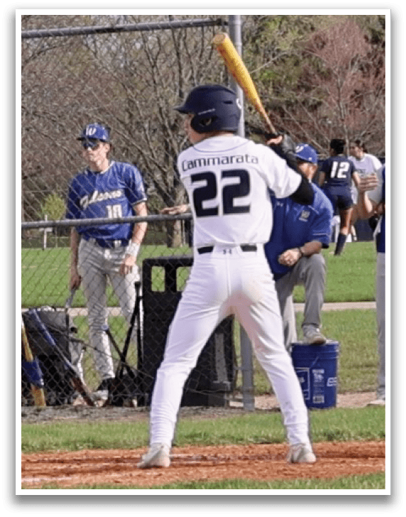 A baseball game is taking place with a batter at the plate holding a bat. AI generated content