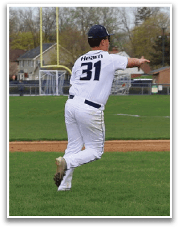 A baseball player is throwing a ball on a field. AI generated content