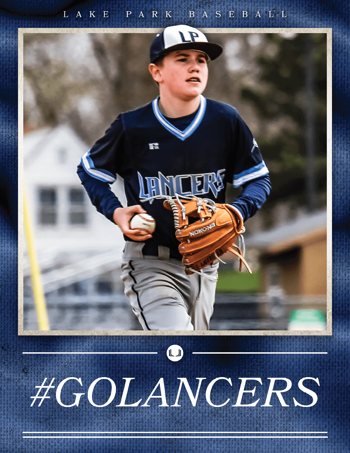 A boy wearing a baseball uniform and holding a baseball glove. AI generated content