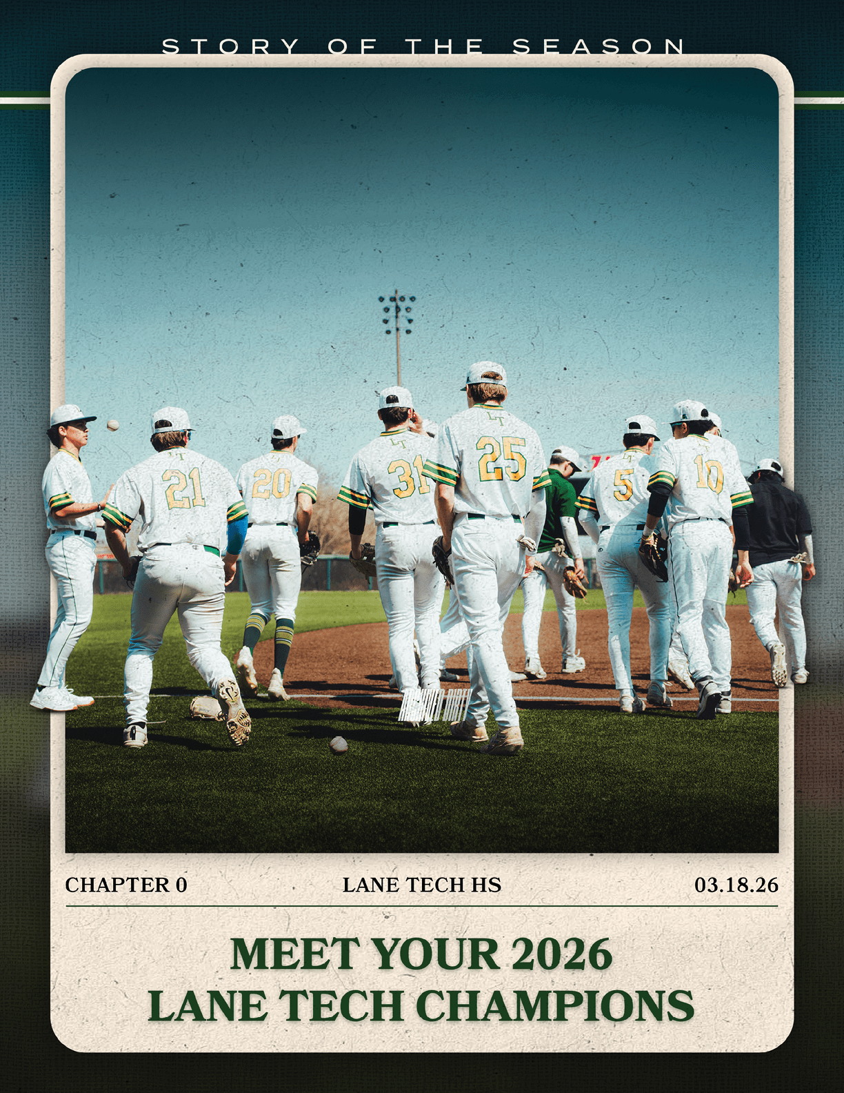 A group of baseball players in white uniforms are standing on a field. AI generated content