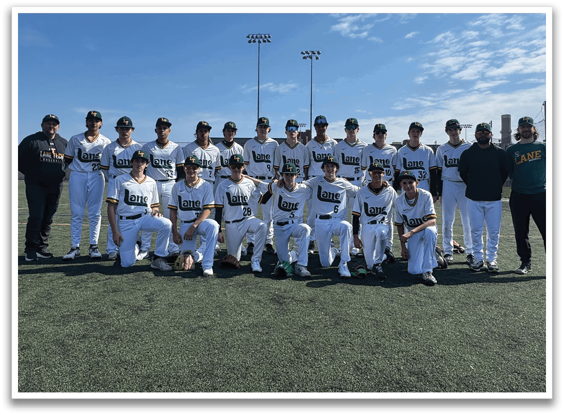 A baseball team poses for a photo on the field. AI generated content