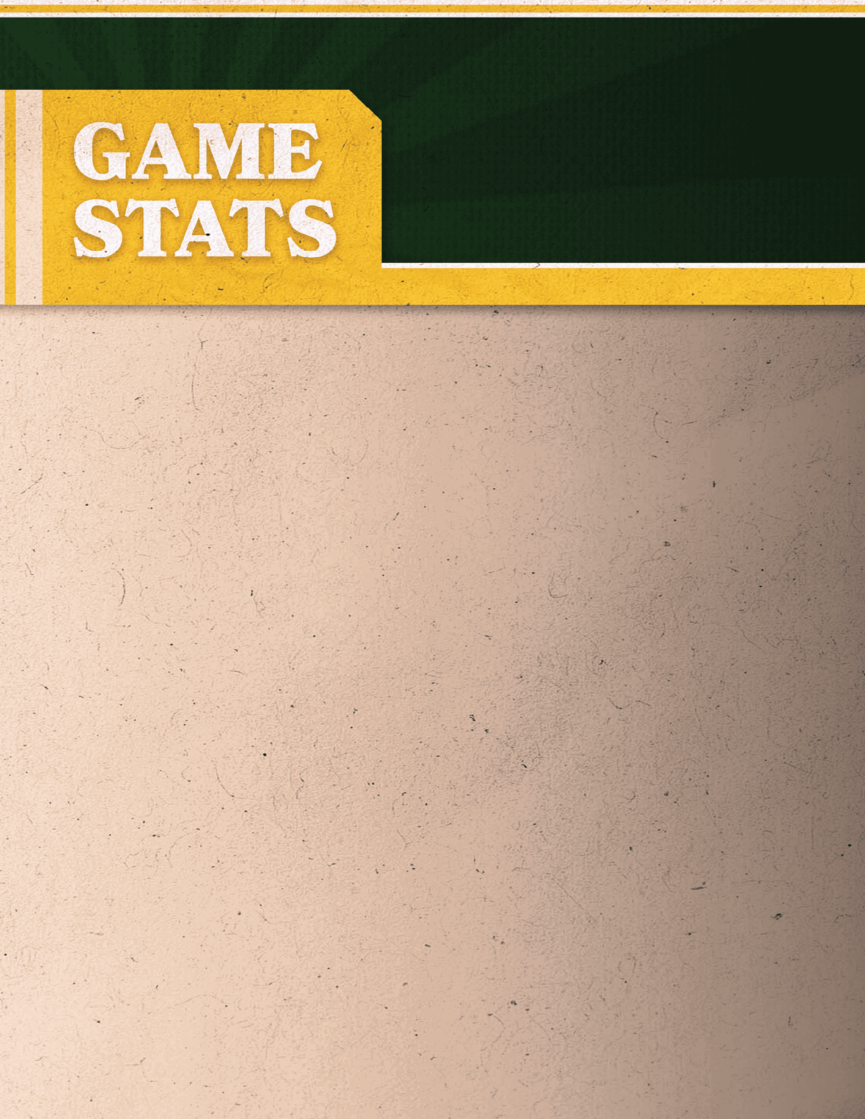 A tan colored paper with the words “Game Stats" written on it. AI generated content