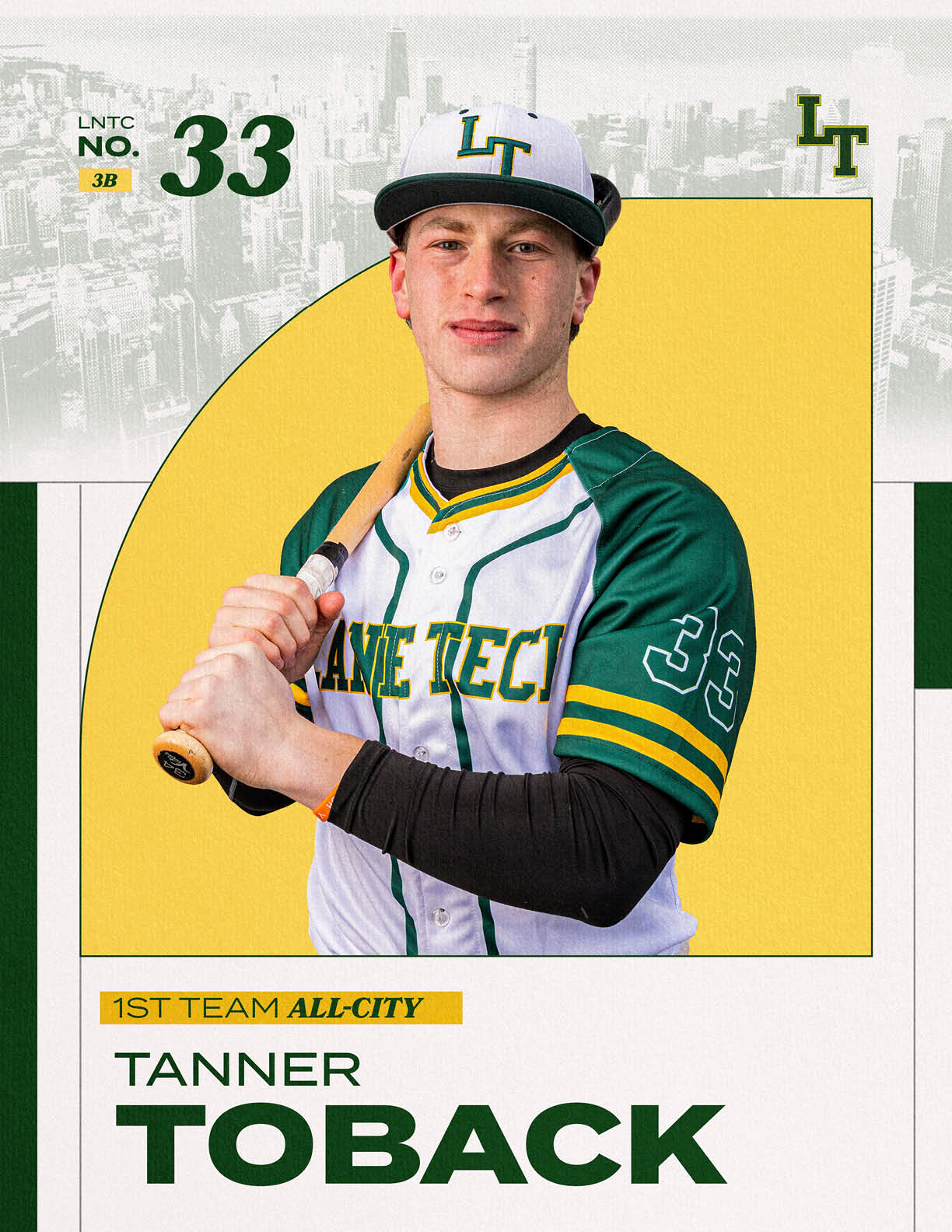 A baseball player named Tanner Toback. Description generated by AI