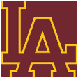 A red and yellow logo for the L.A. team. Description generated by AI