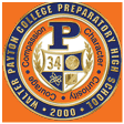 A gold and orange college logo. Description generated by AI