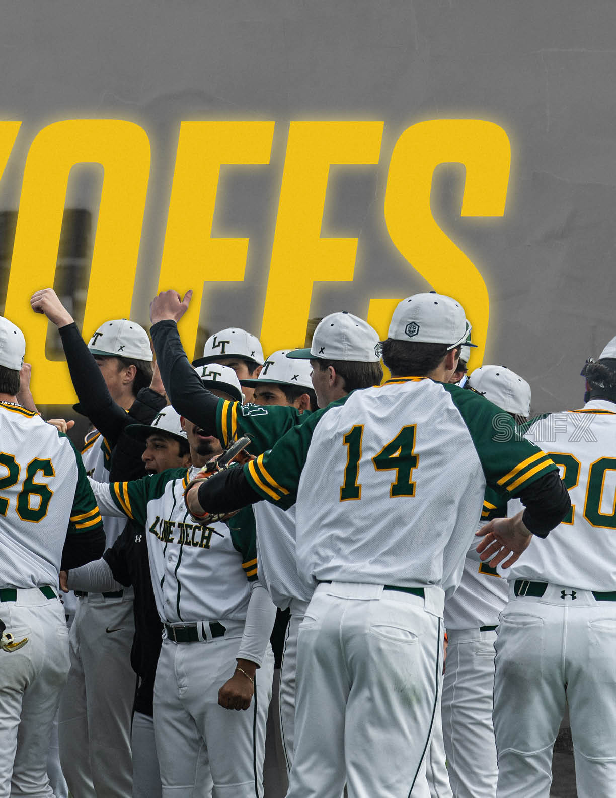 A group of baseball players wearing white uniforms. Description generated by AI