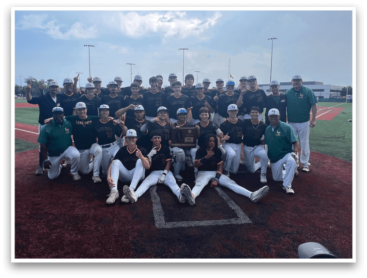 Baseball team posing for a photo. Description generated by AI