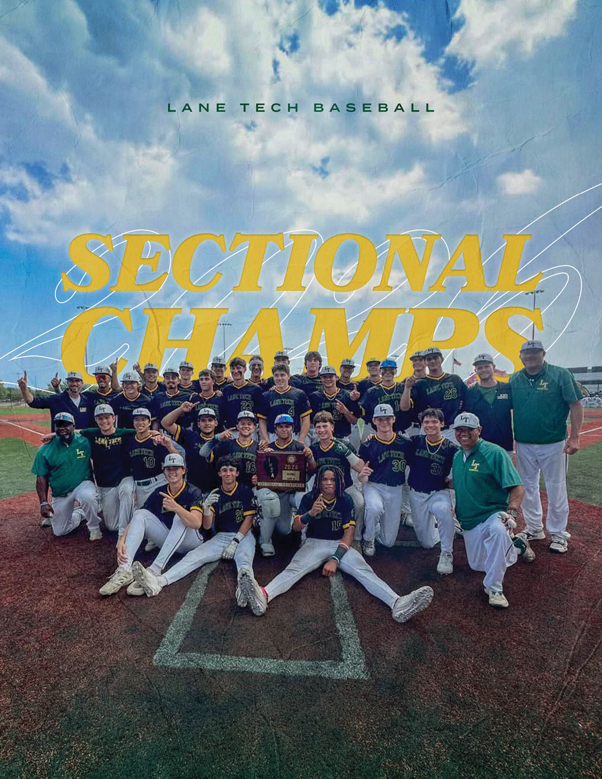 Baseball team posing for a picture. Description generated by AI